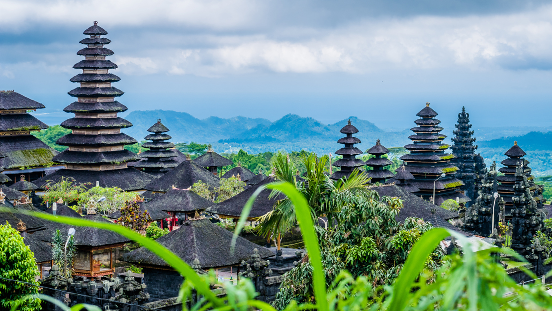 Roofs in Pura Besakih Temple in Bali Island, Indonesia.jpg