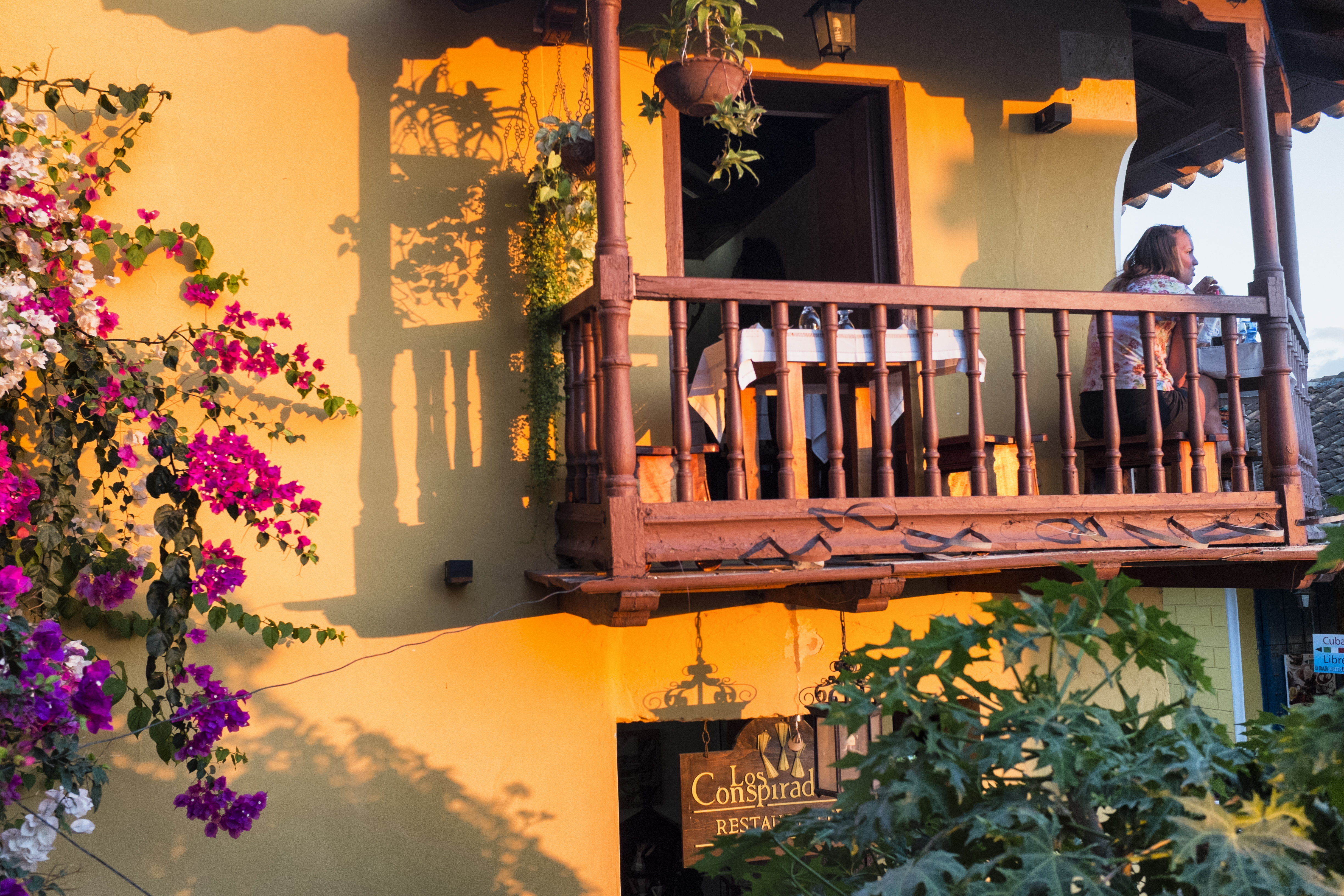 Aftenlys på restaurant i Trinidad