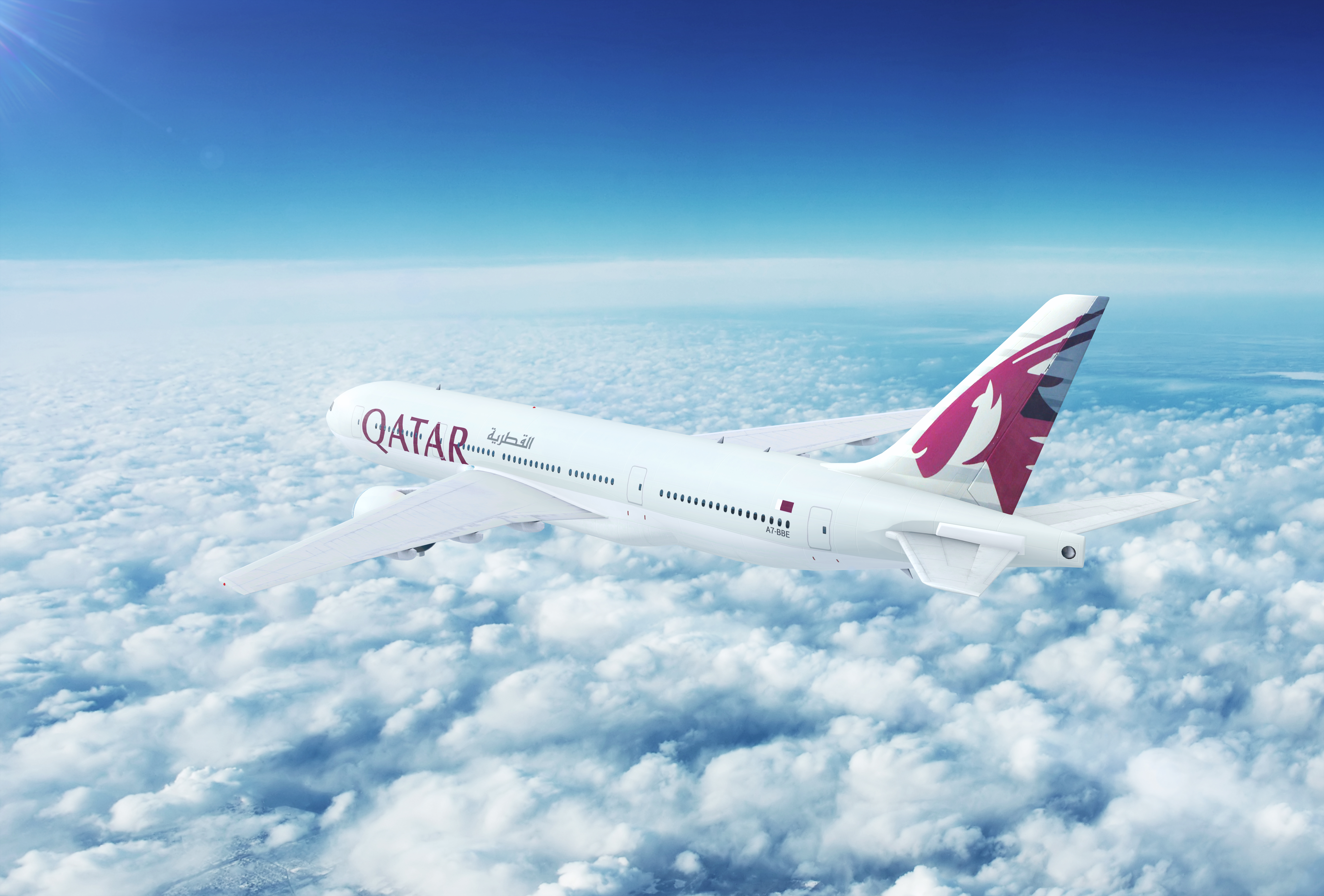 Qatar Airways fly i luften