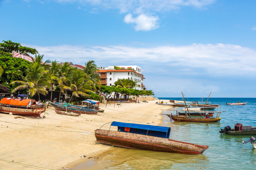 Stopne Town Små Både Til Prison Island Udflugt