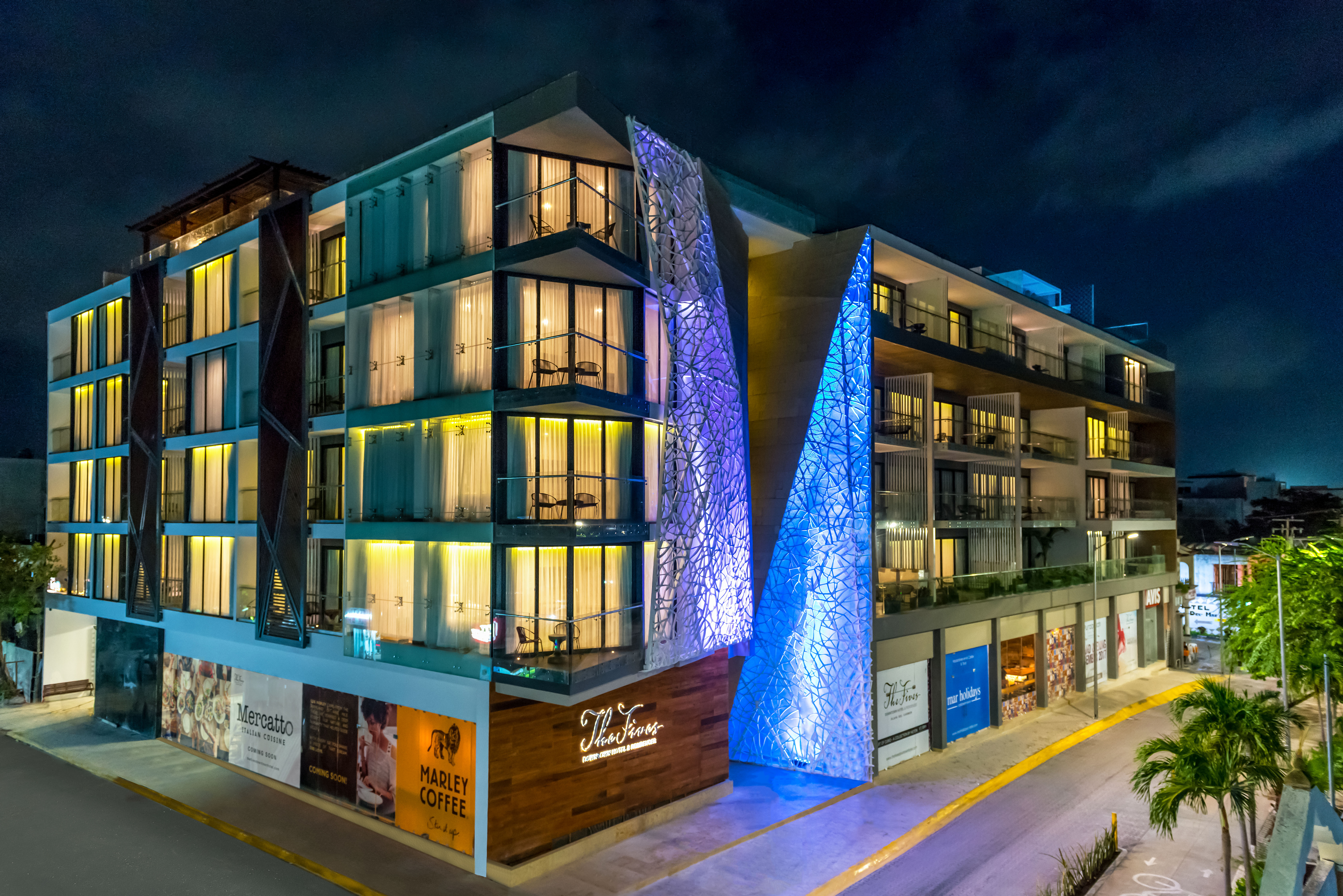 The Fives Downtown Building Night MOD