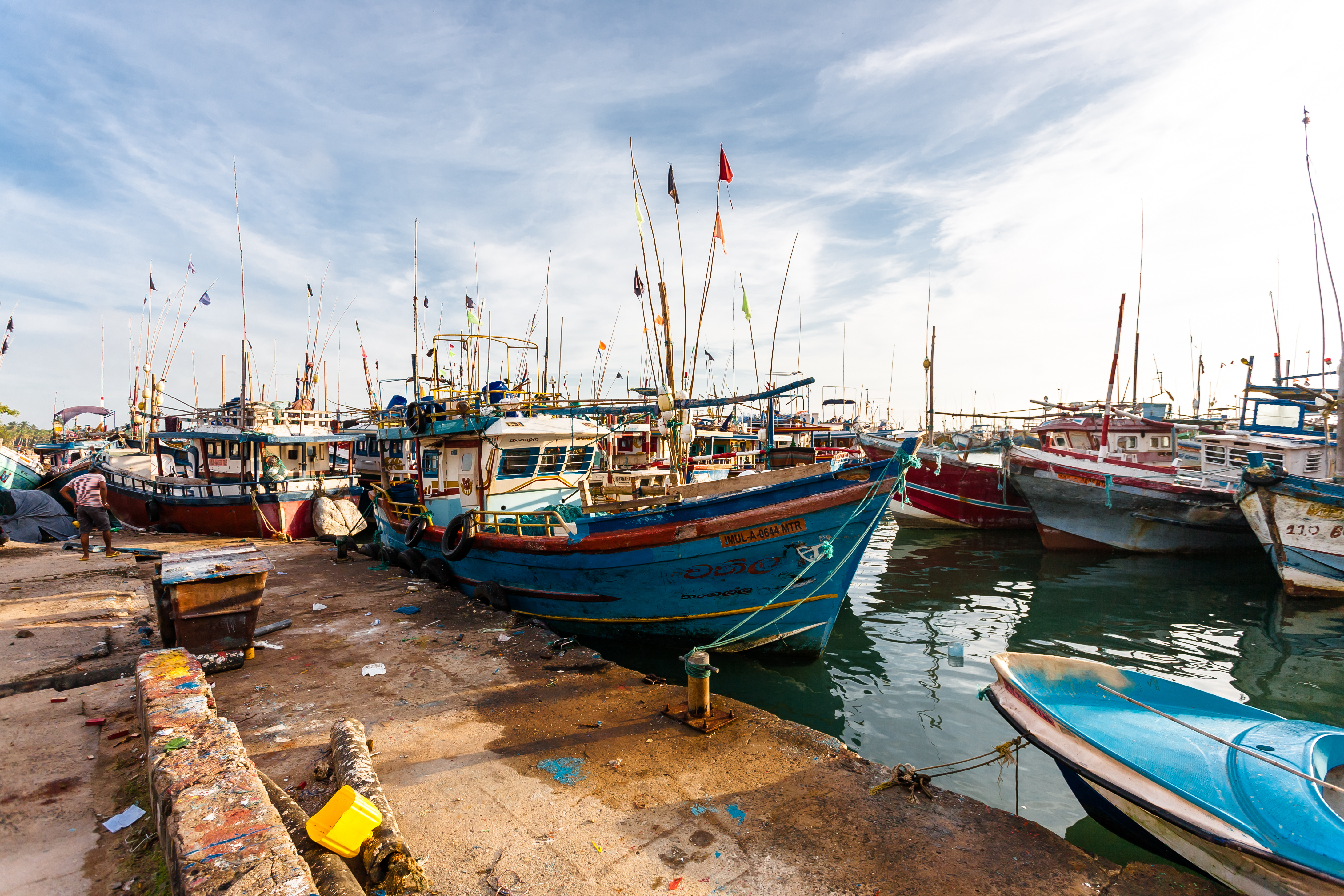 Shutterstock 607556228 (Tangalle, Sri Lanka January 31, 2017 Fishing Boats In Harbor Brought A New Catch.)