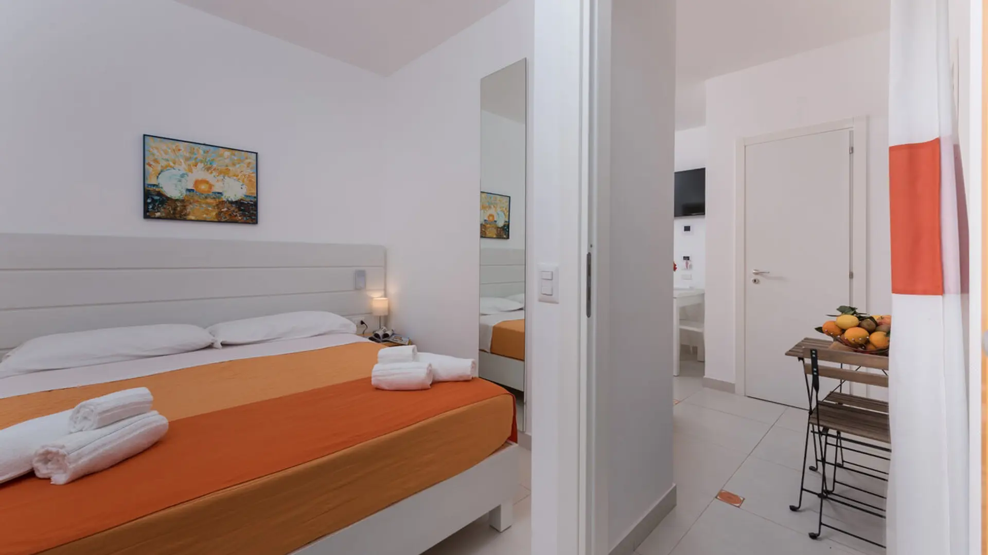 Titta på sovrummet på Residence Le Palme