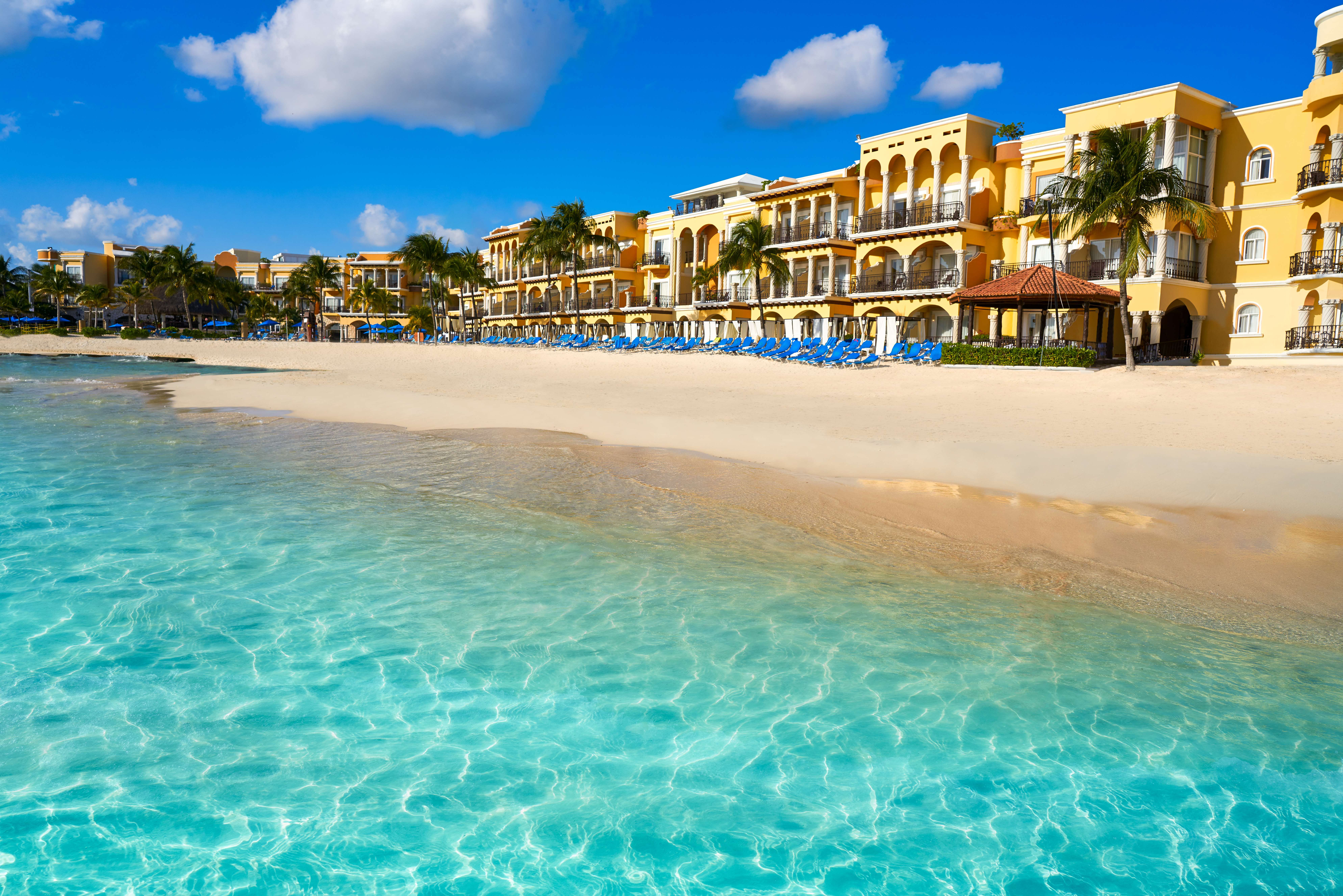 Shutterstock 740945026 Playa Del Carmen Beach In Riviera Maya Caribbean At Mayan Mexico