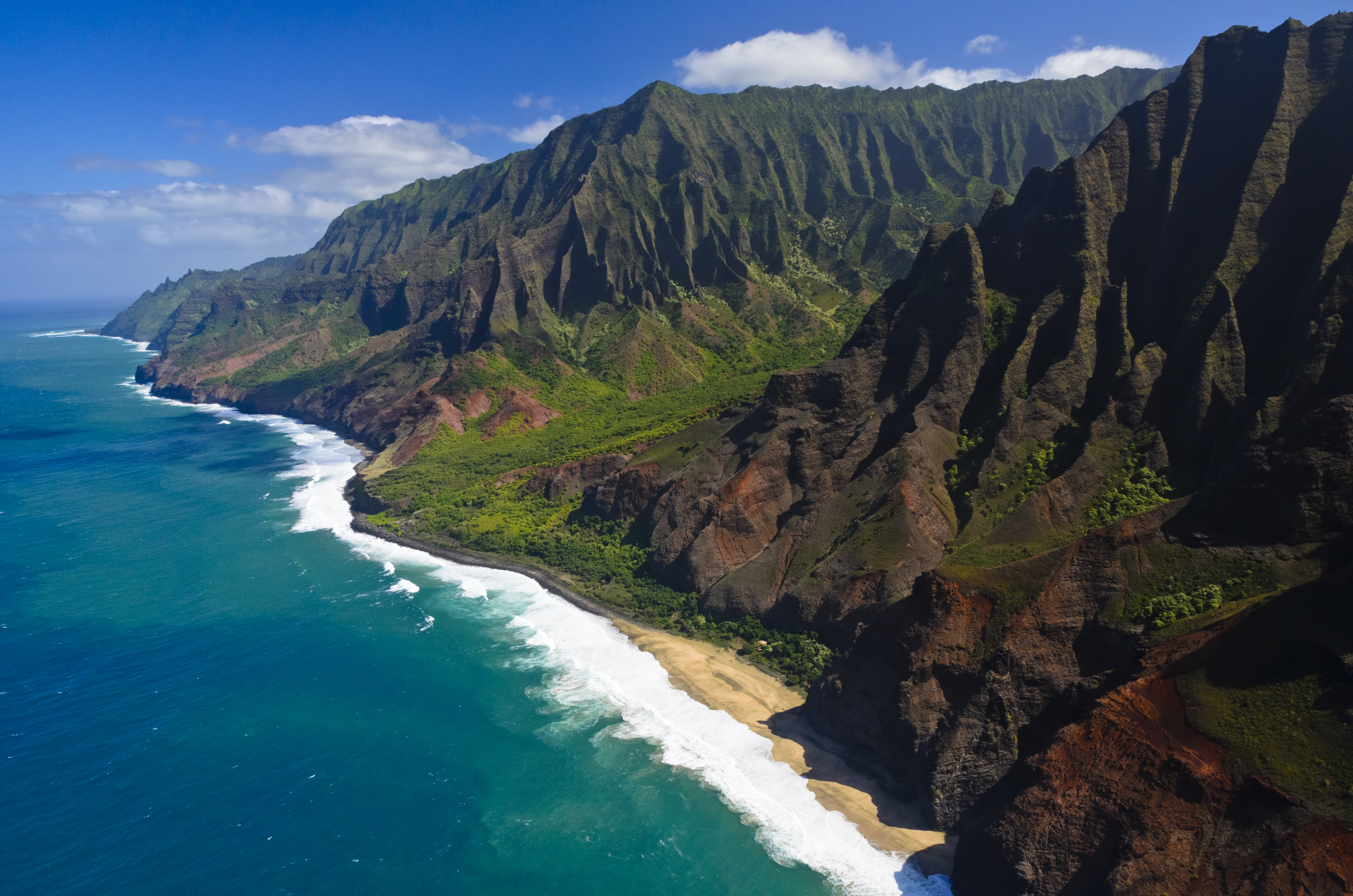 The Na Pali Coast From The Sky, Kauai Island, Hawaii, USA