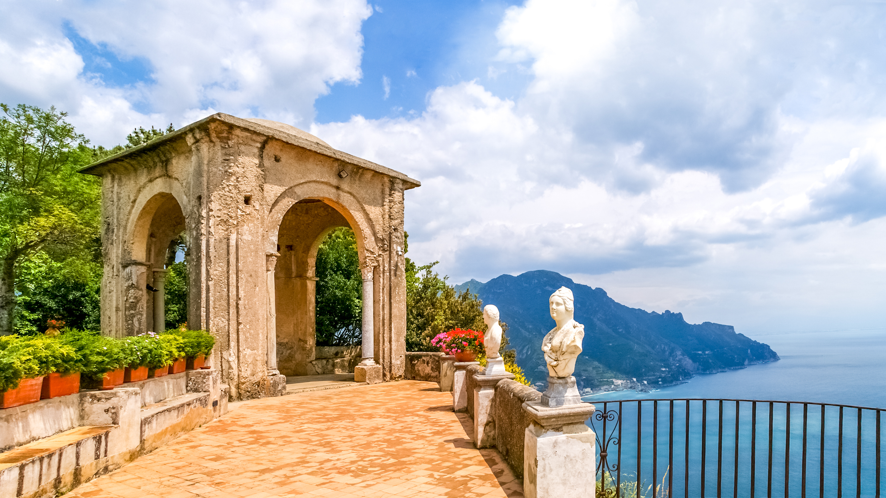 Utsiktspunkten vid Belvedere i Ravello