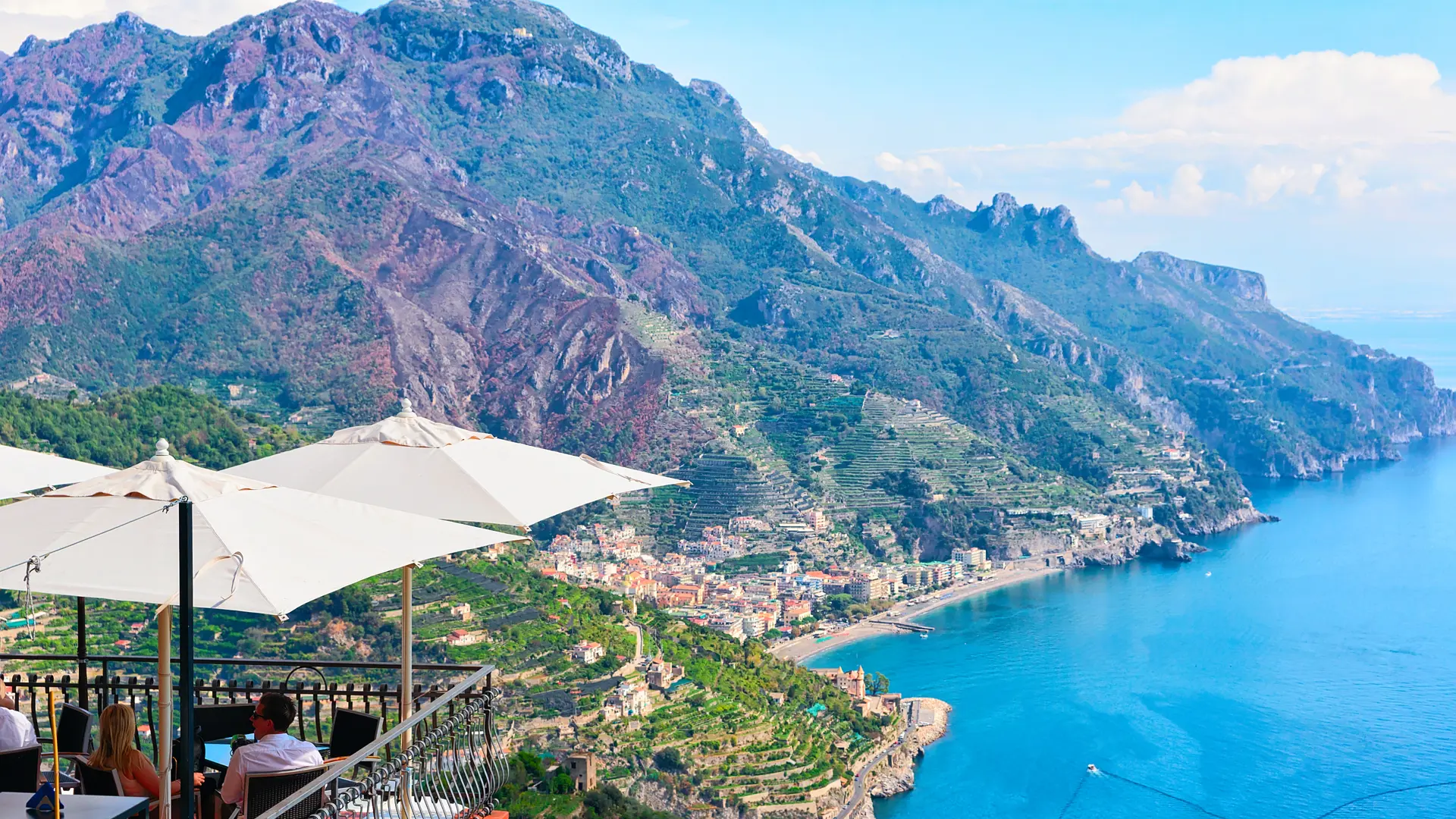 Restaurang med utsikt i Ravello