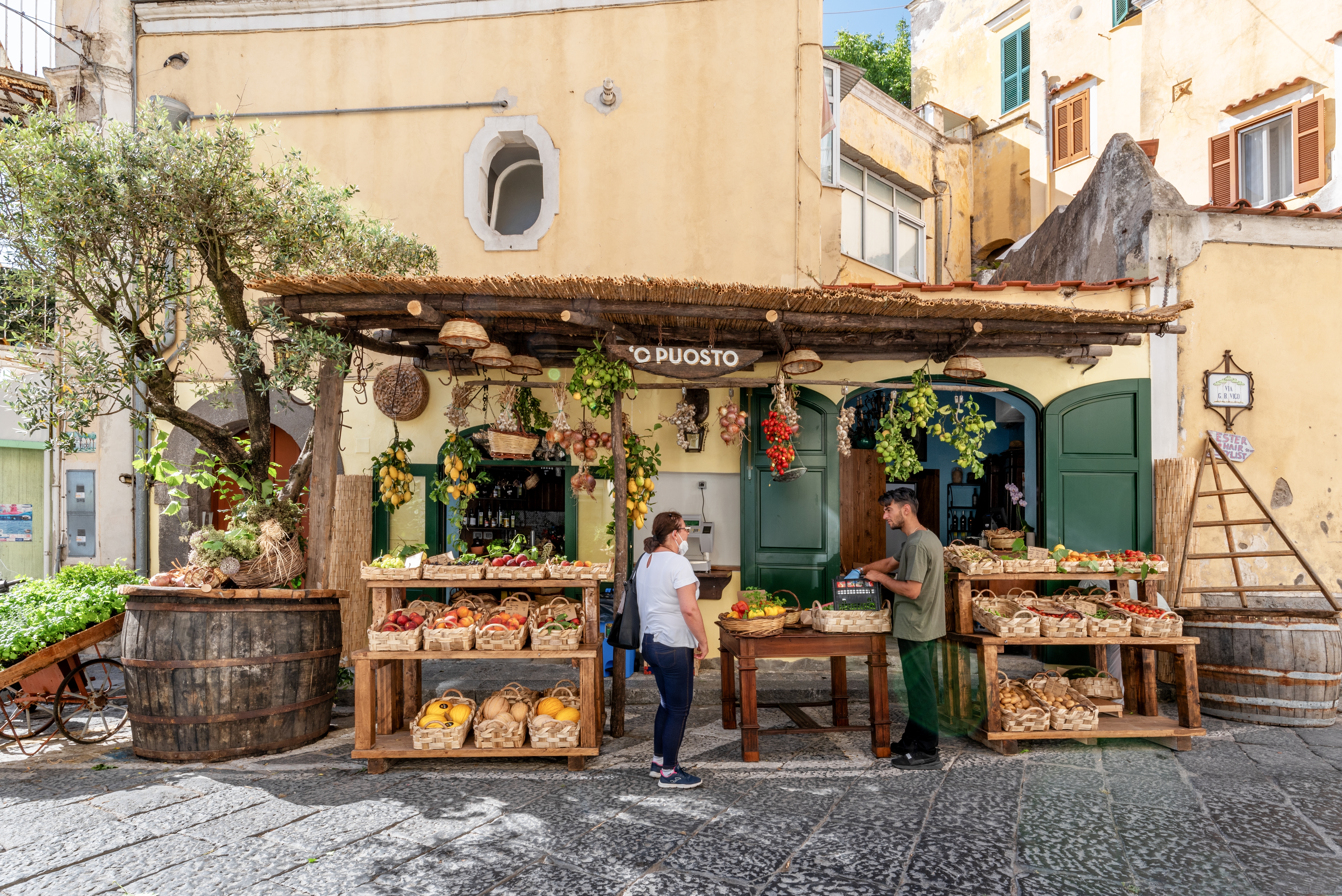 Ett grönsaksstånd i Forio