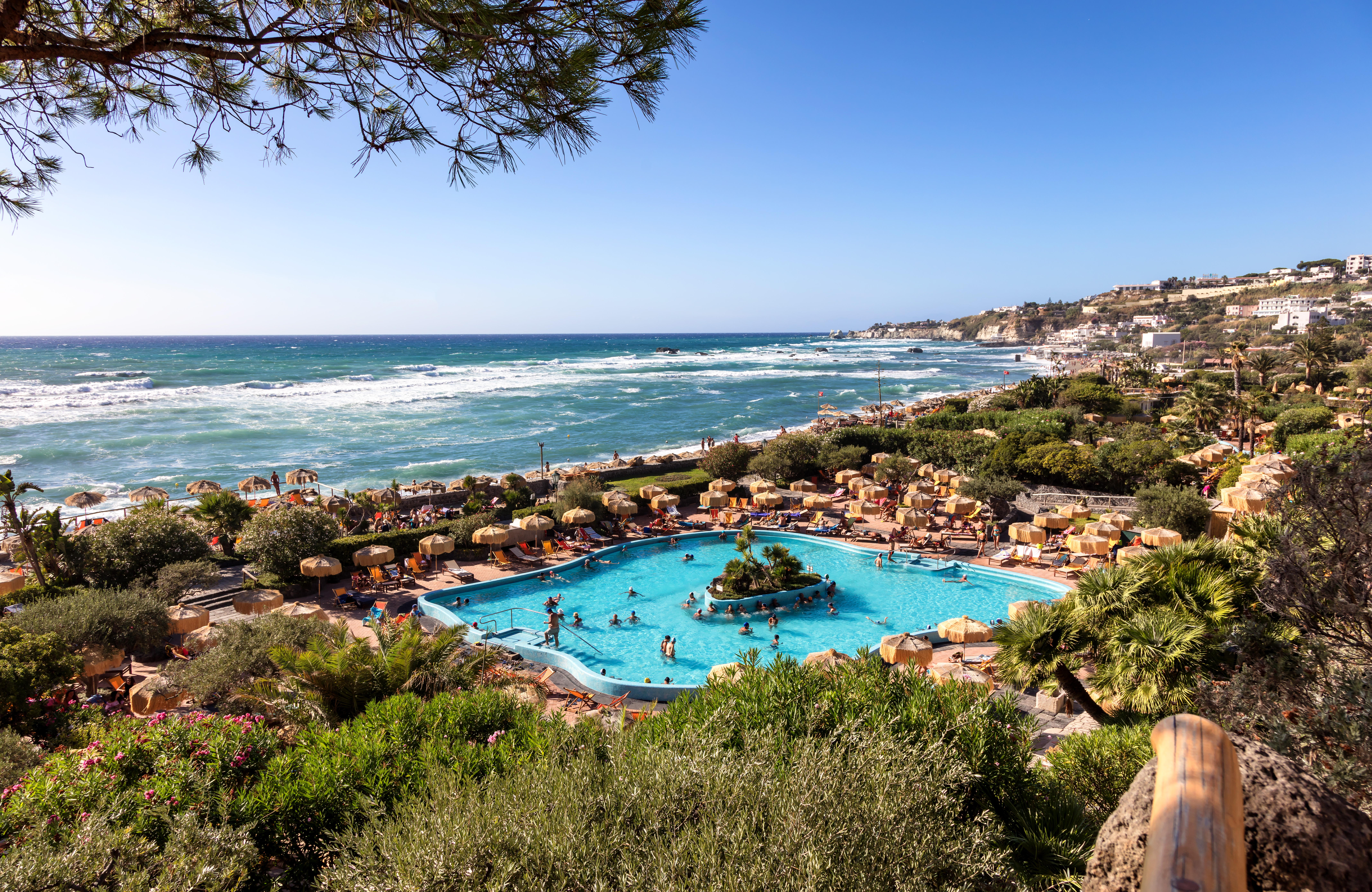 Prova de varma baden i Giardini Poseidon. Det ligger nära Semiramis