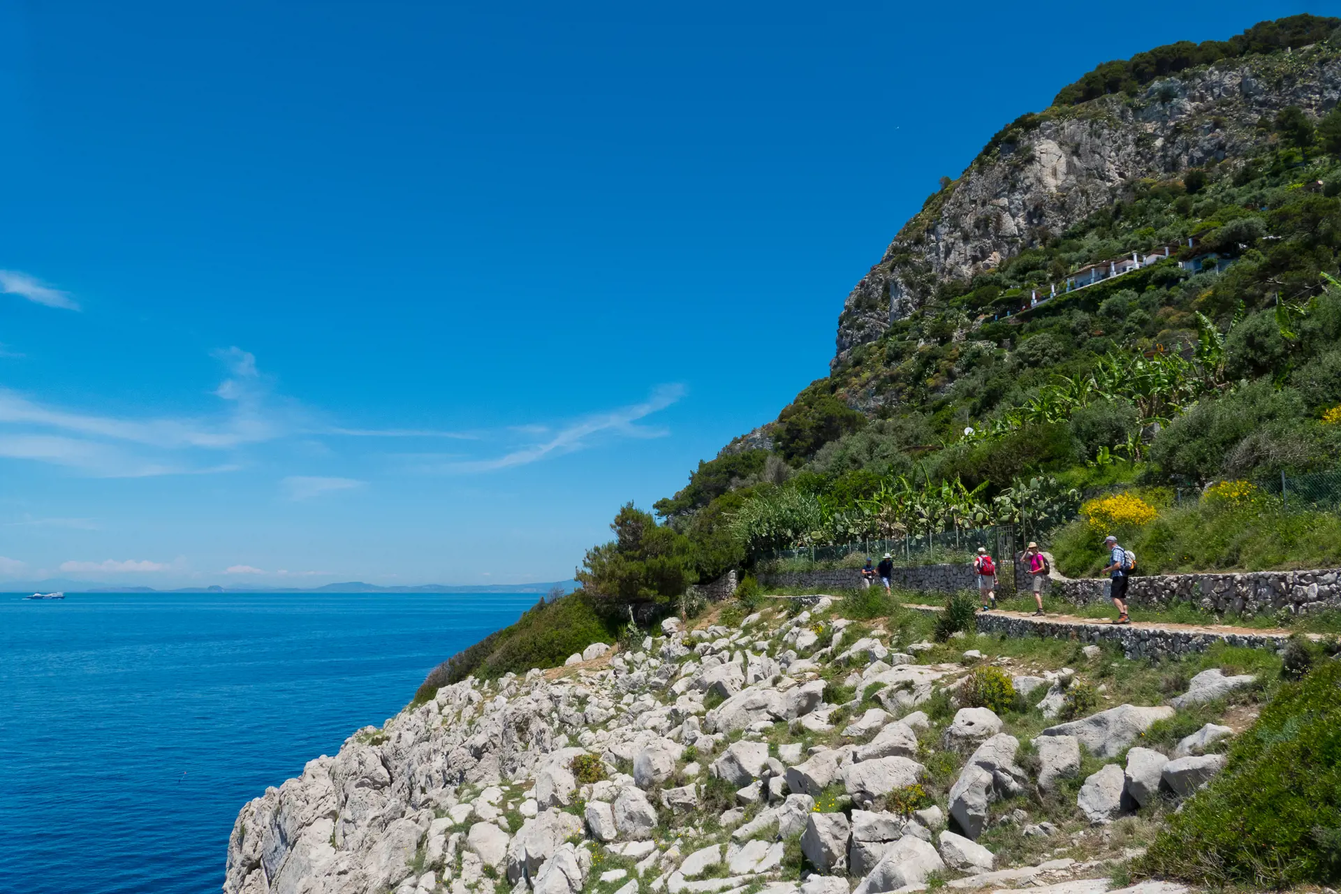 Vandringsleden Sentiero dei Fortini på Capri