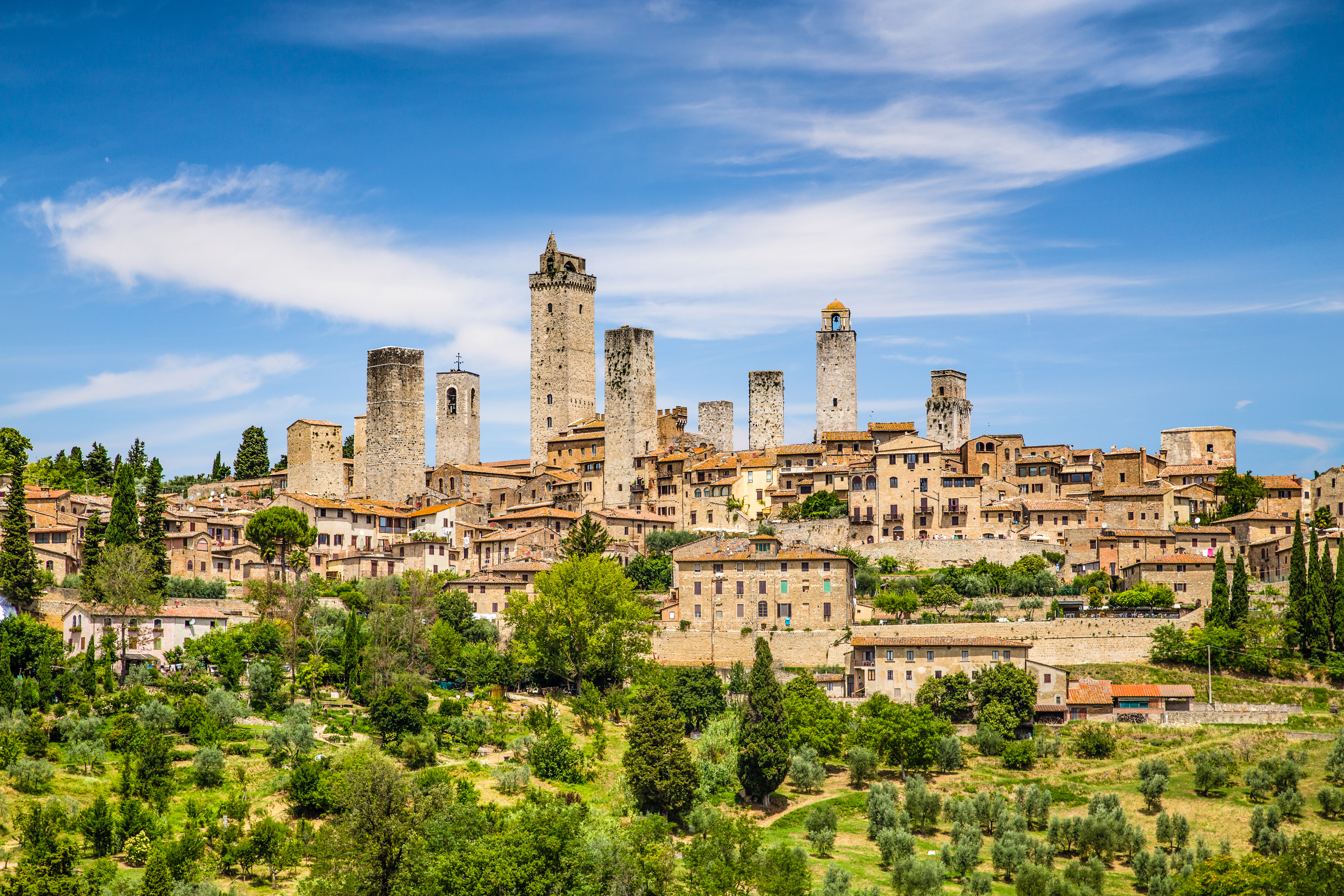 Vackra San Gimignano är din bas under din vistelse i Toscana.