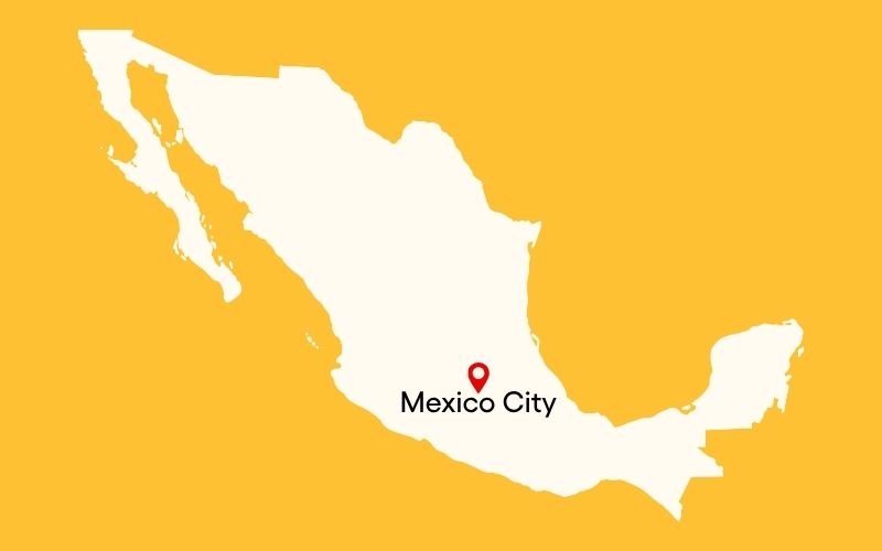 Mexico City På Kort