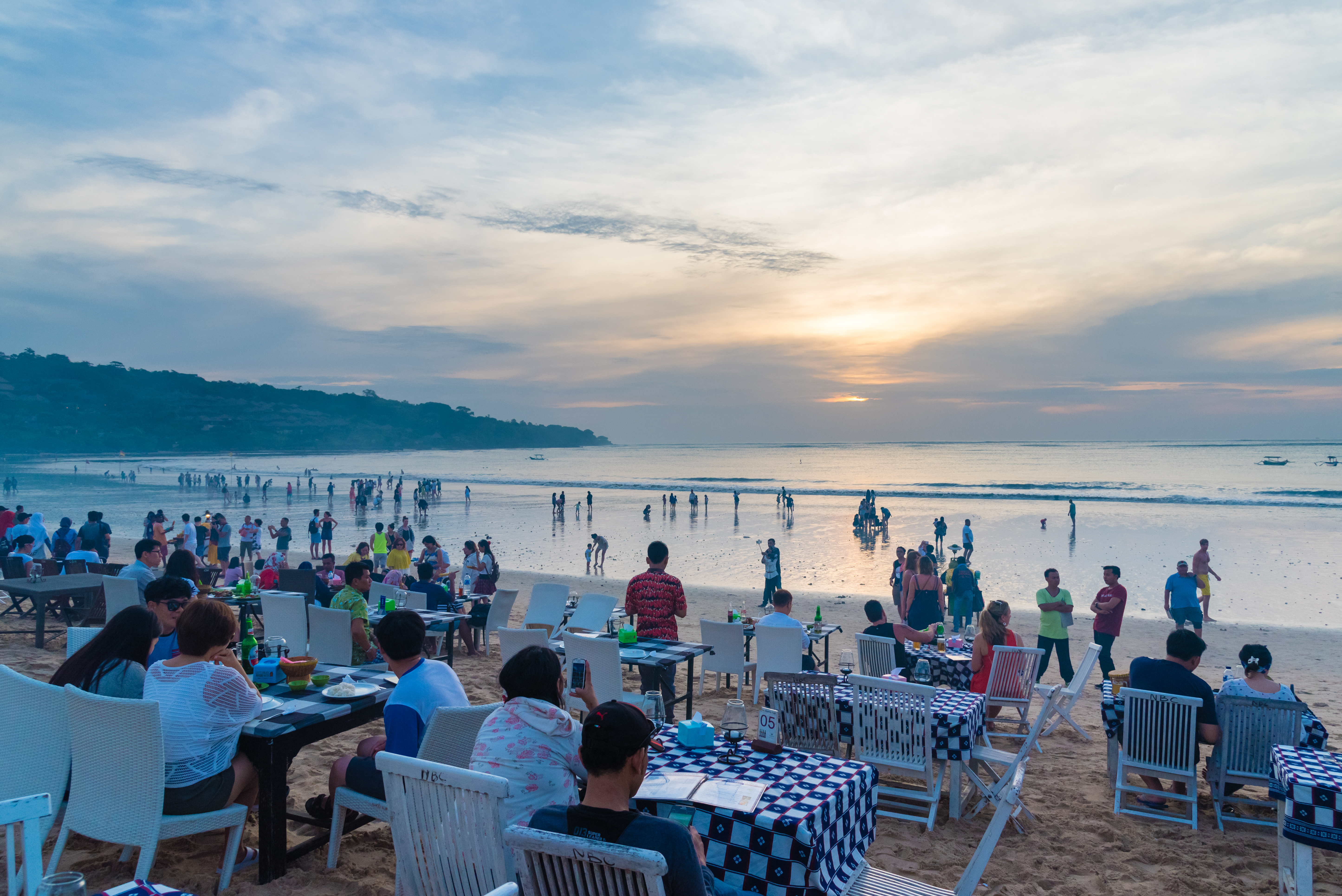 Fiskerestauranter På Stranden I Jimbaran