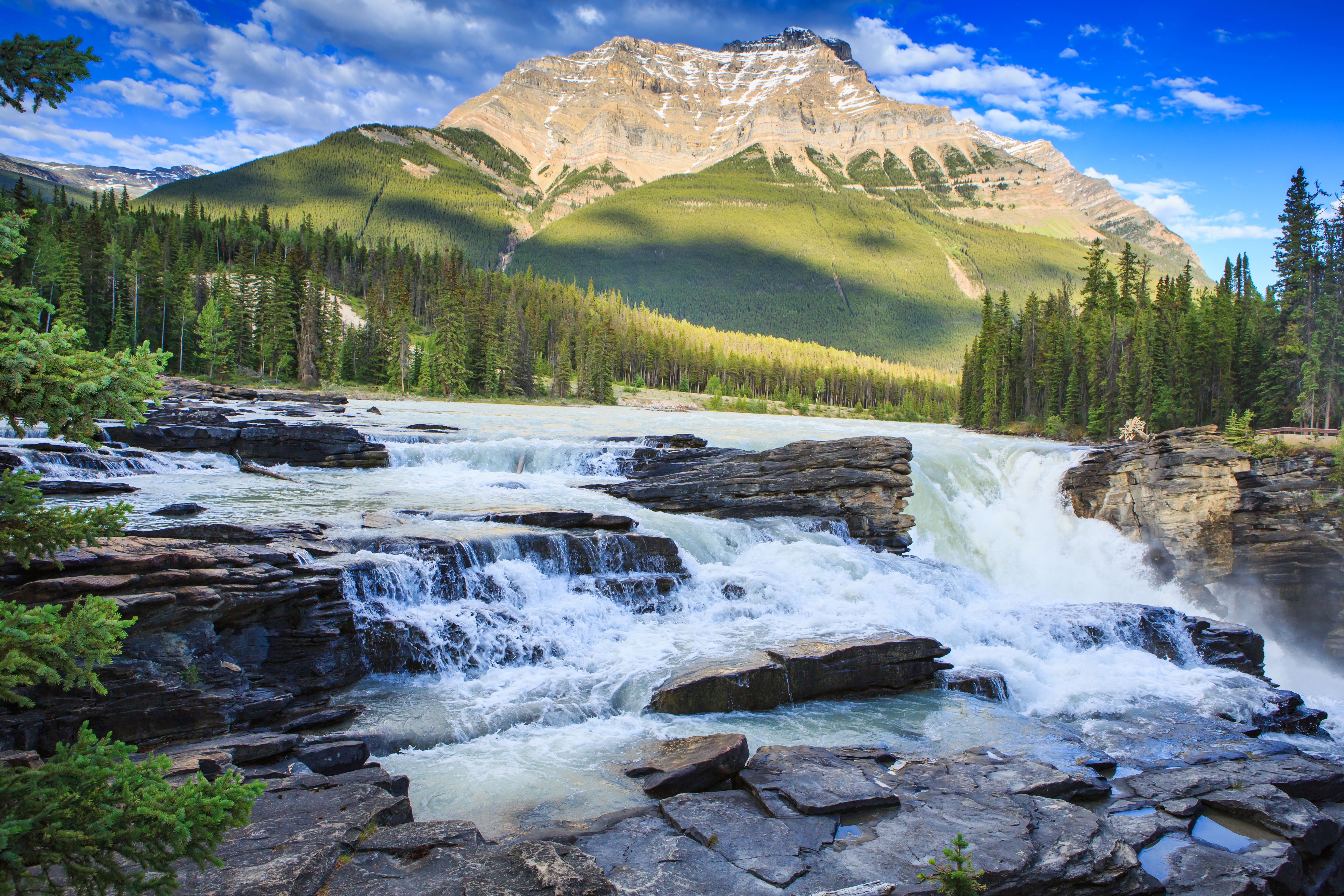 Athabasca Falls in Jasper National Park