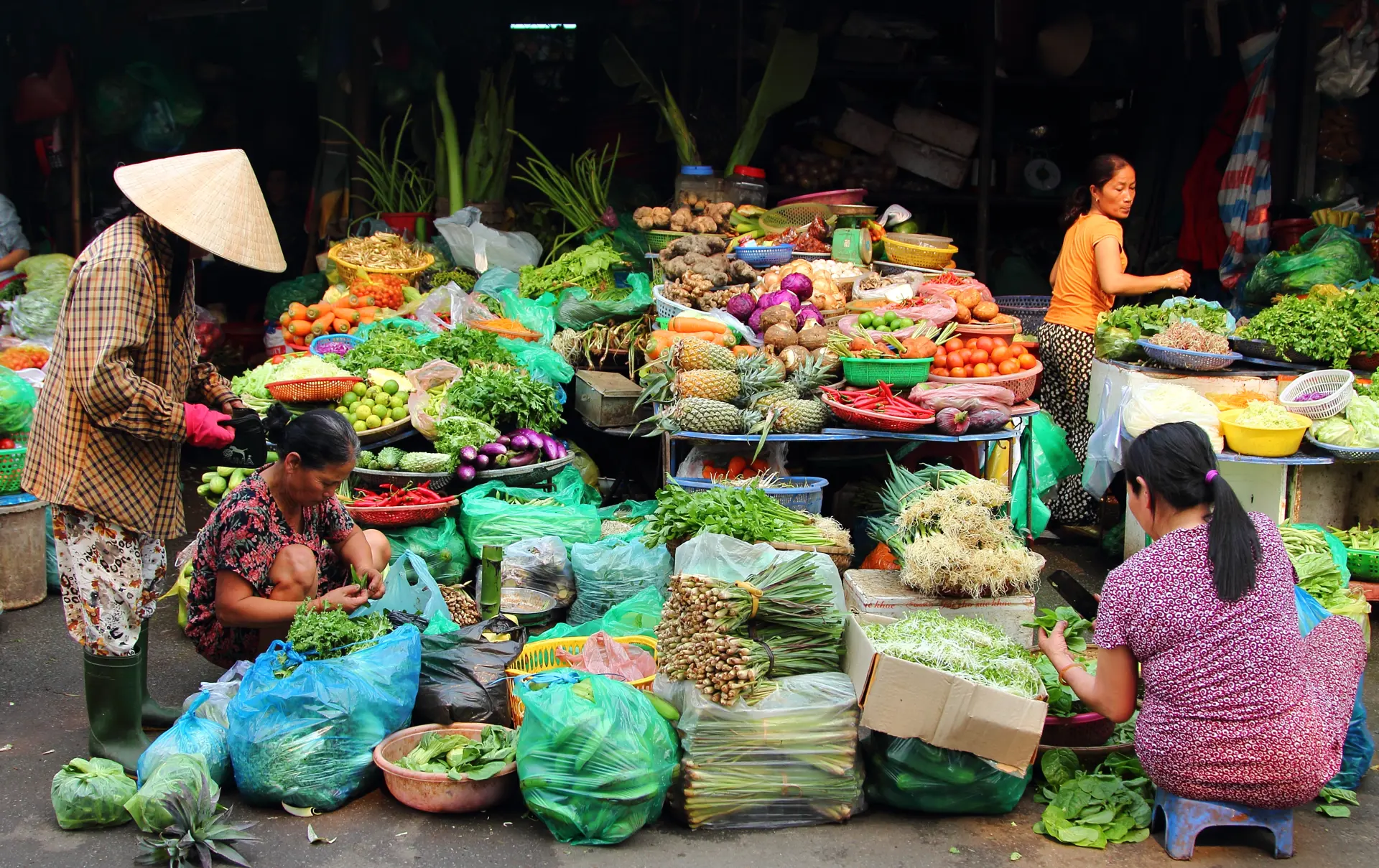 shutterstock_266182523  Vietnamese people buying and selling vegetables at Dong Ba market in Hue.jpg