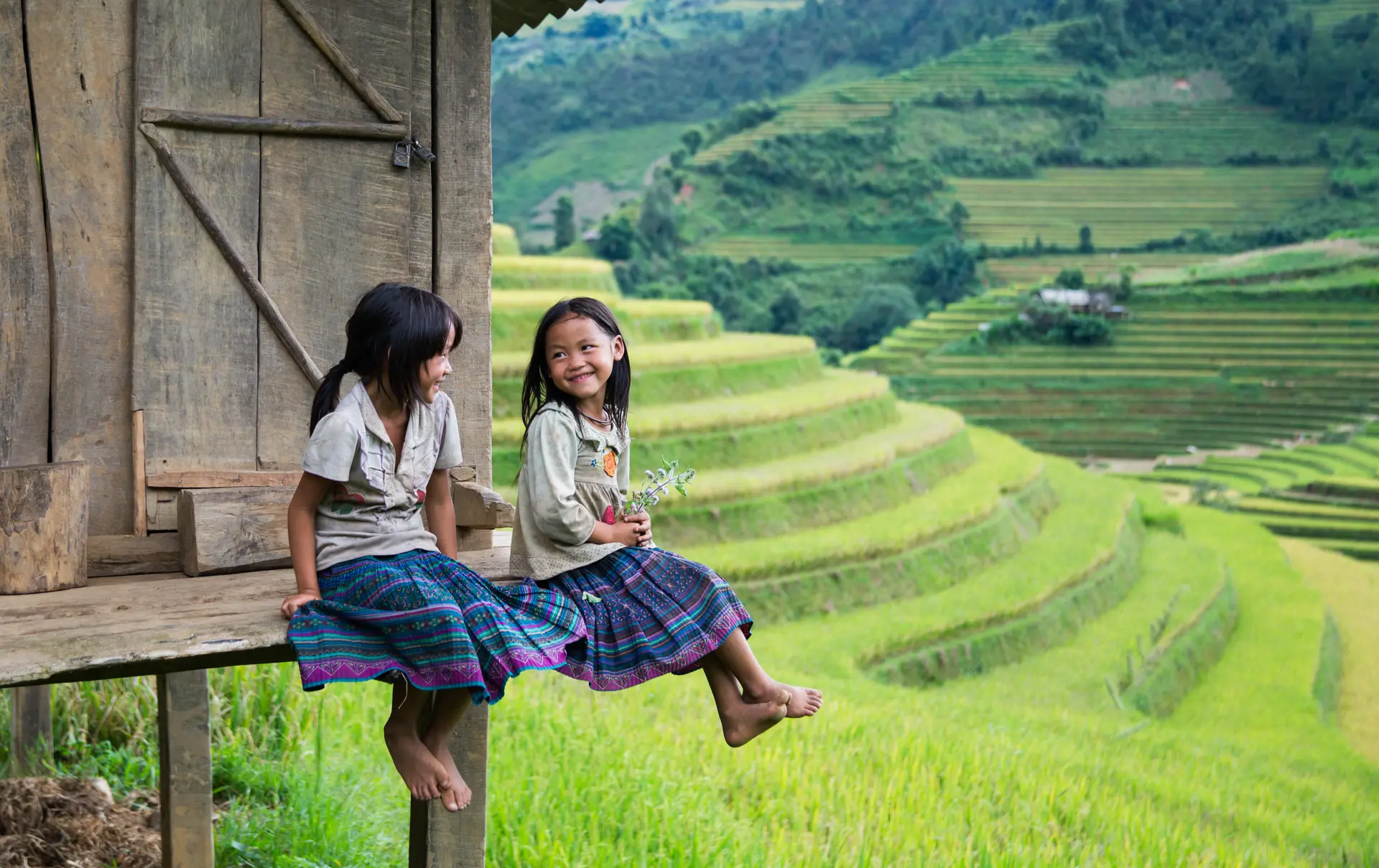 shutterstock_222379111 MUCANGCHAI, VIETNAM, SEPT 20 H'mong ethnic minority children on September 20, 2014 in Mucangchai, Vietnam. H'mong.jpg