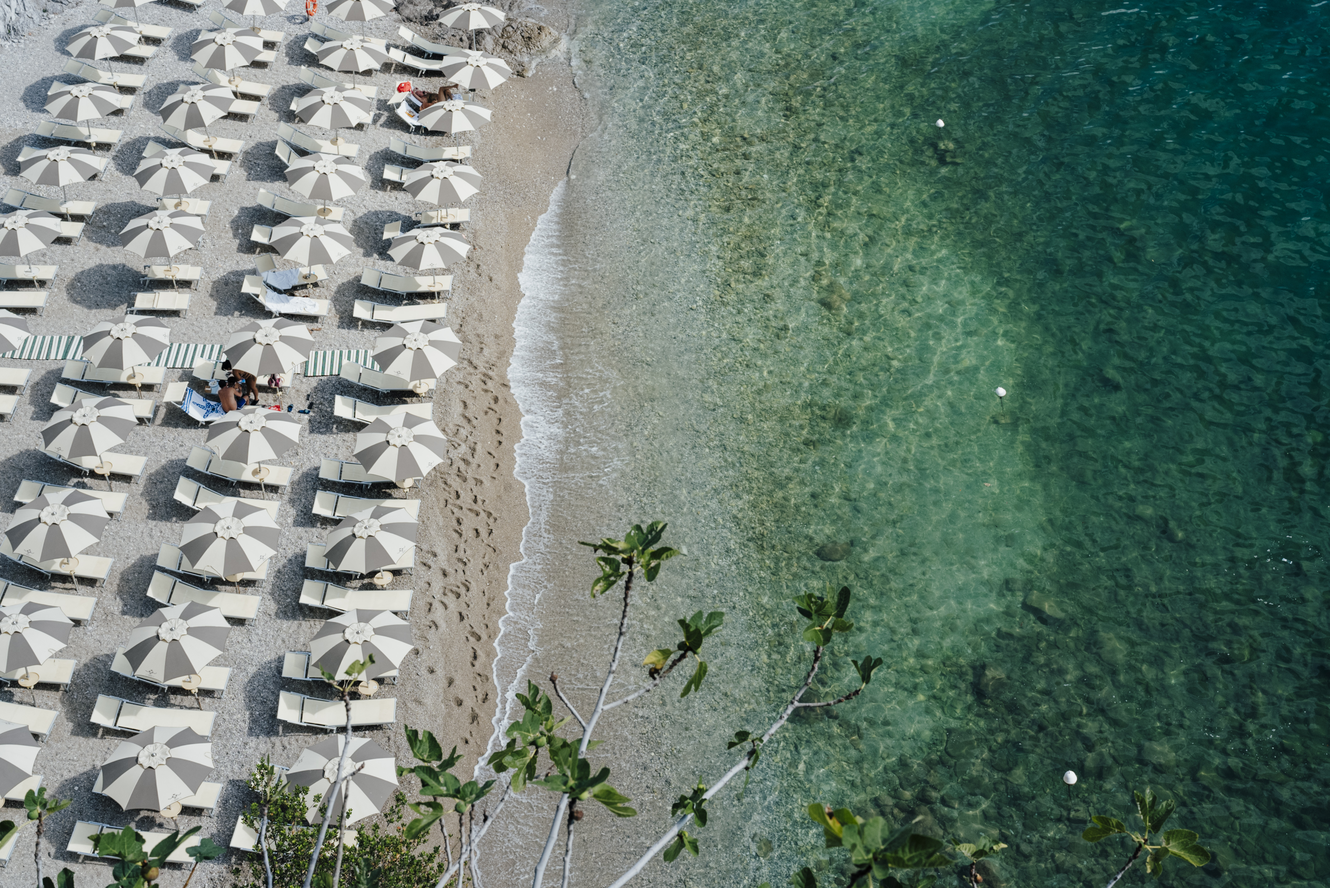 Der er en dejlig privat strand ved Hotel Cetus