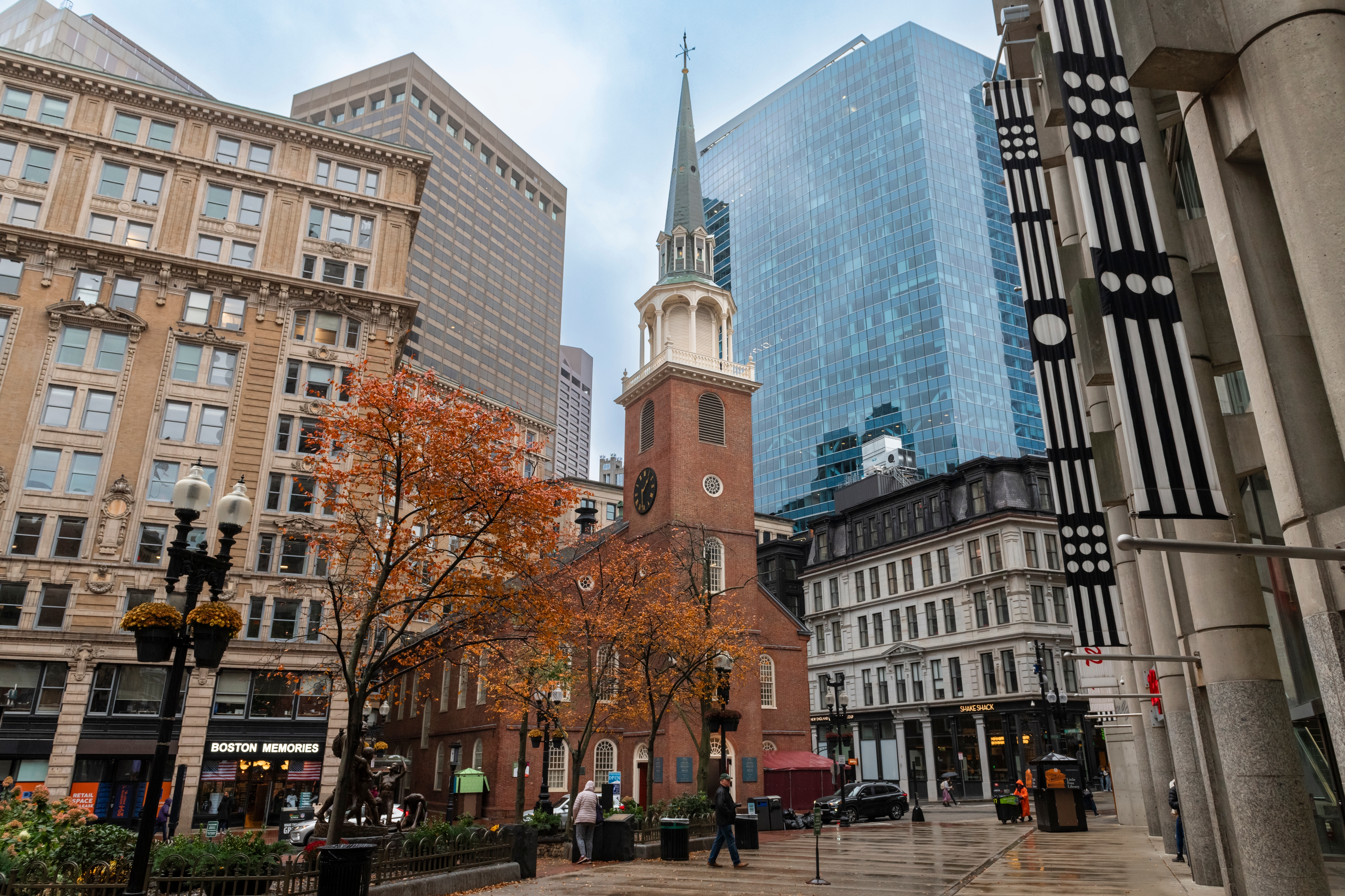 Shutterstock 2483280797 Boston, Massachusetts, USA October 29, 2023 View Of Plaza And The Old South Meeting House, In The Downtown Of The City Of Boston, Massachusetts.