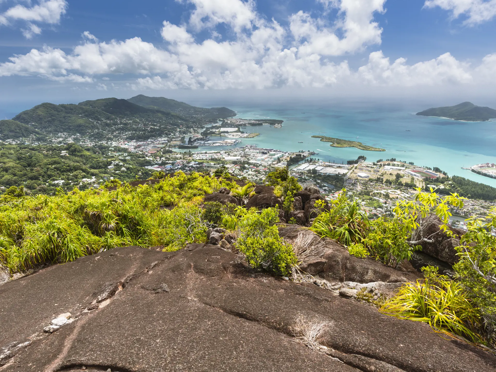 shutterstock_224570974 View from Mount Copolia to the north of Mahe, Seychelles with the capital Victoria in the foreground.jpg