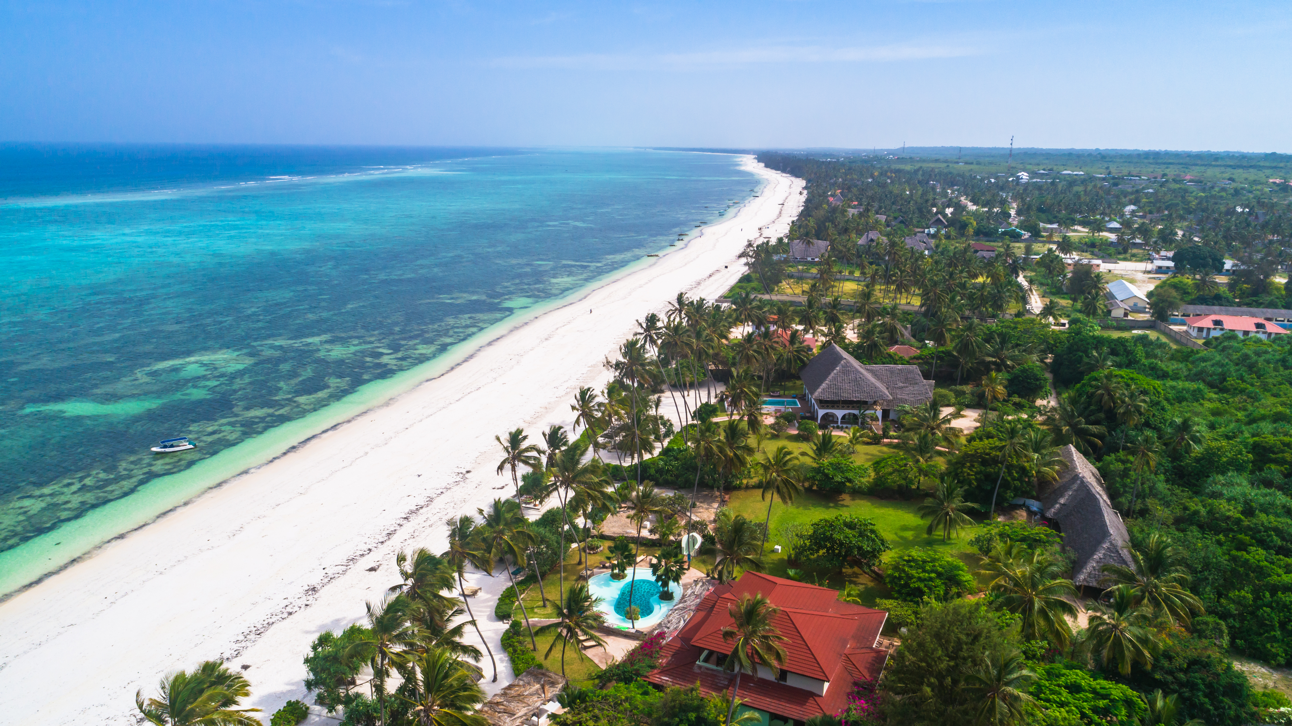Aerial. Matemwe, Zanzibar. Tanzania. 2