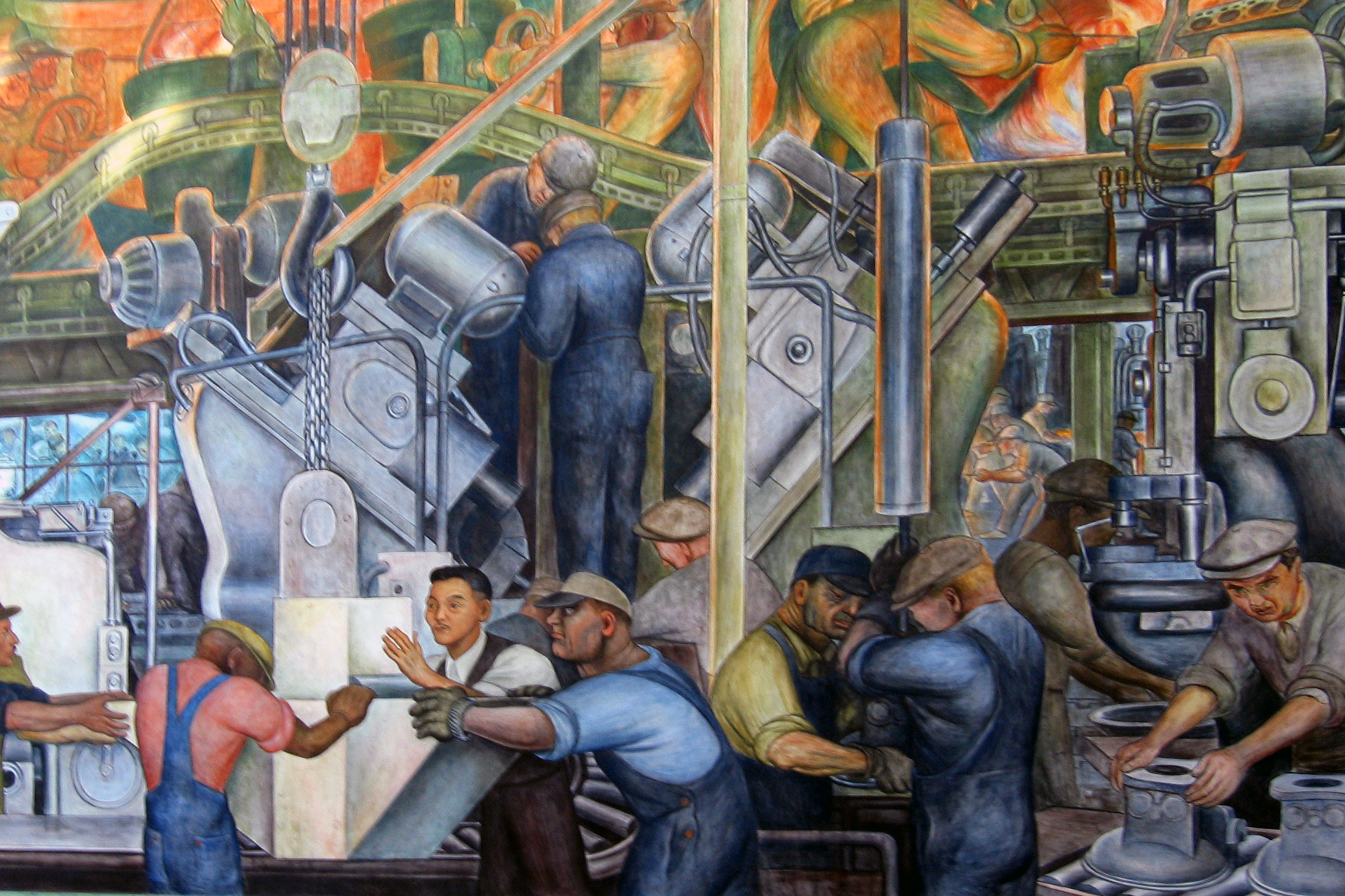 Diego Riveras vægmaleri i Palacio Nacional, Mexico City, på en byvandring