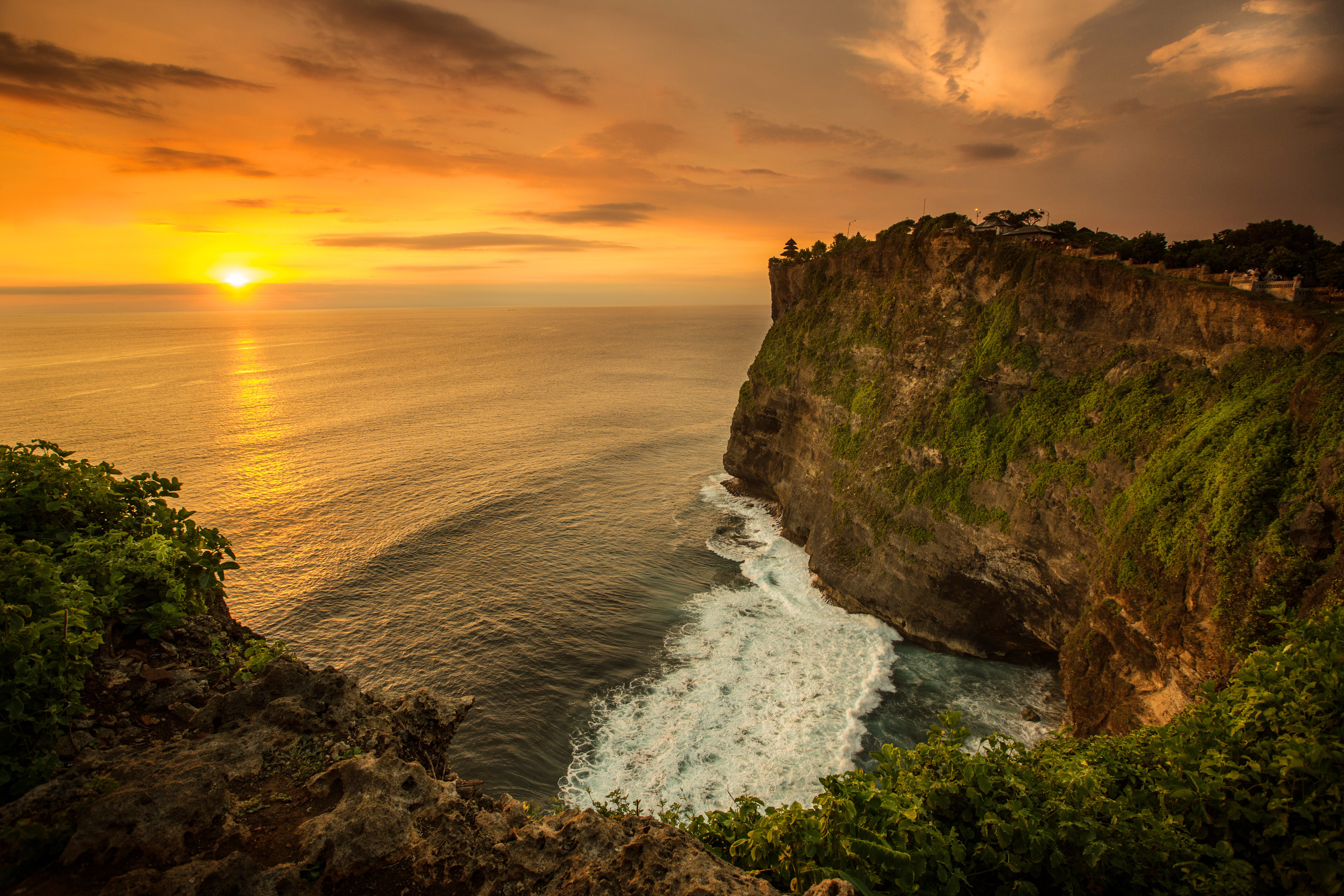 Beautiful Sunset At Uluwatu Temple, Bali Indonesia