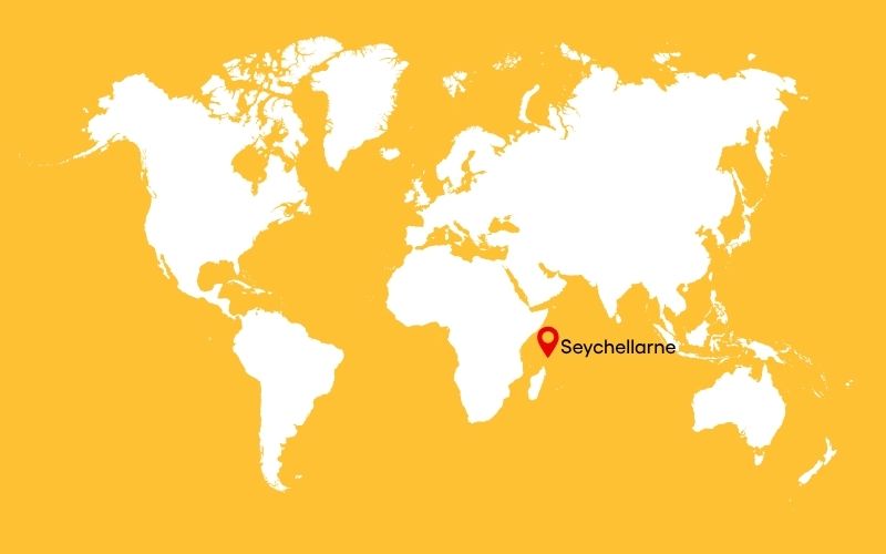 Seychellerne På Verdenskort SE