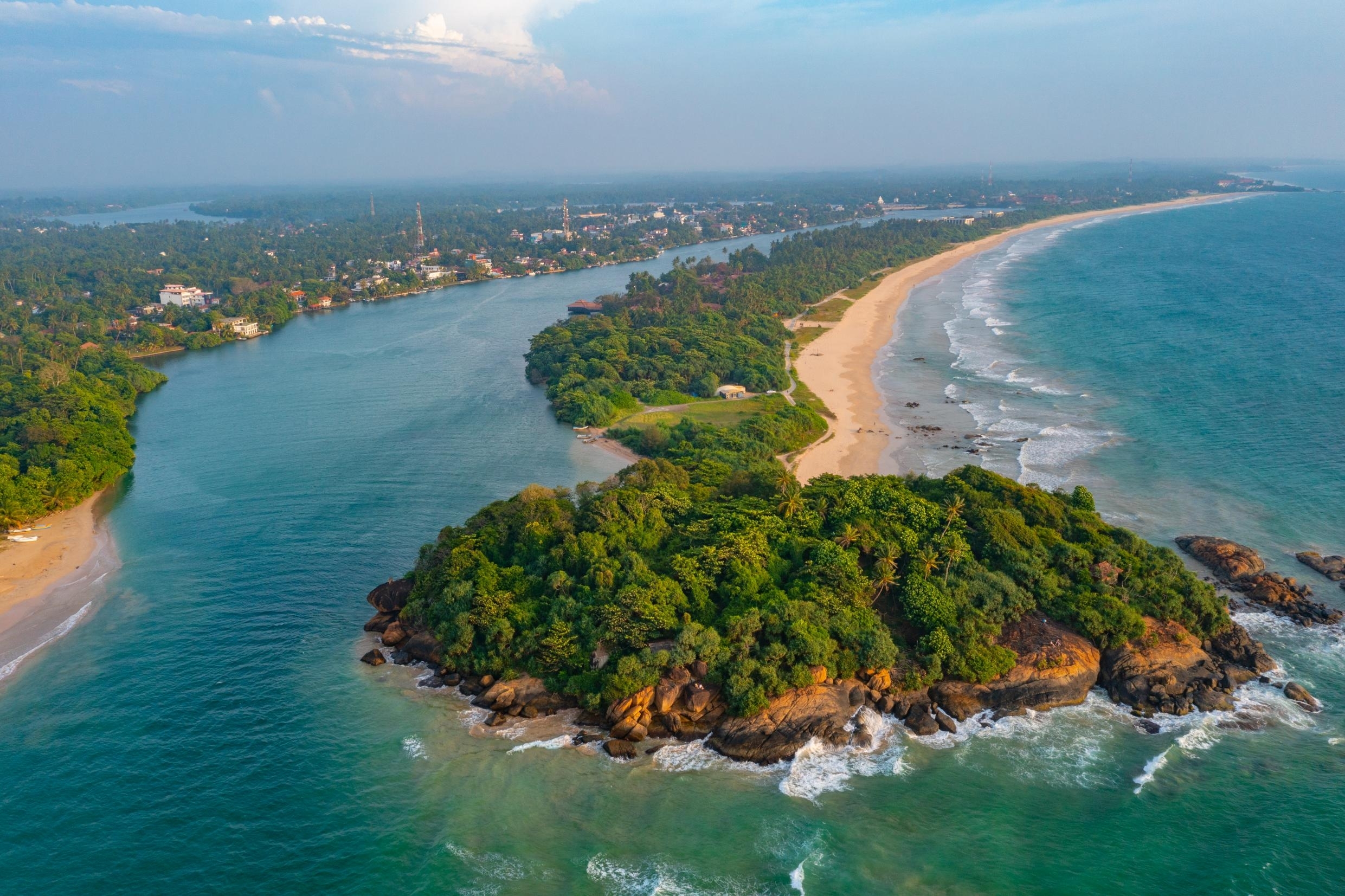 Shutterstock 2353372579 (Aerial View Of Bentota Beach And The Secret Island, Sri Lanka.)