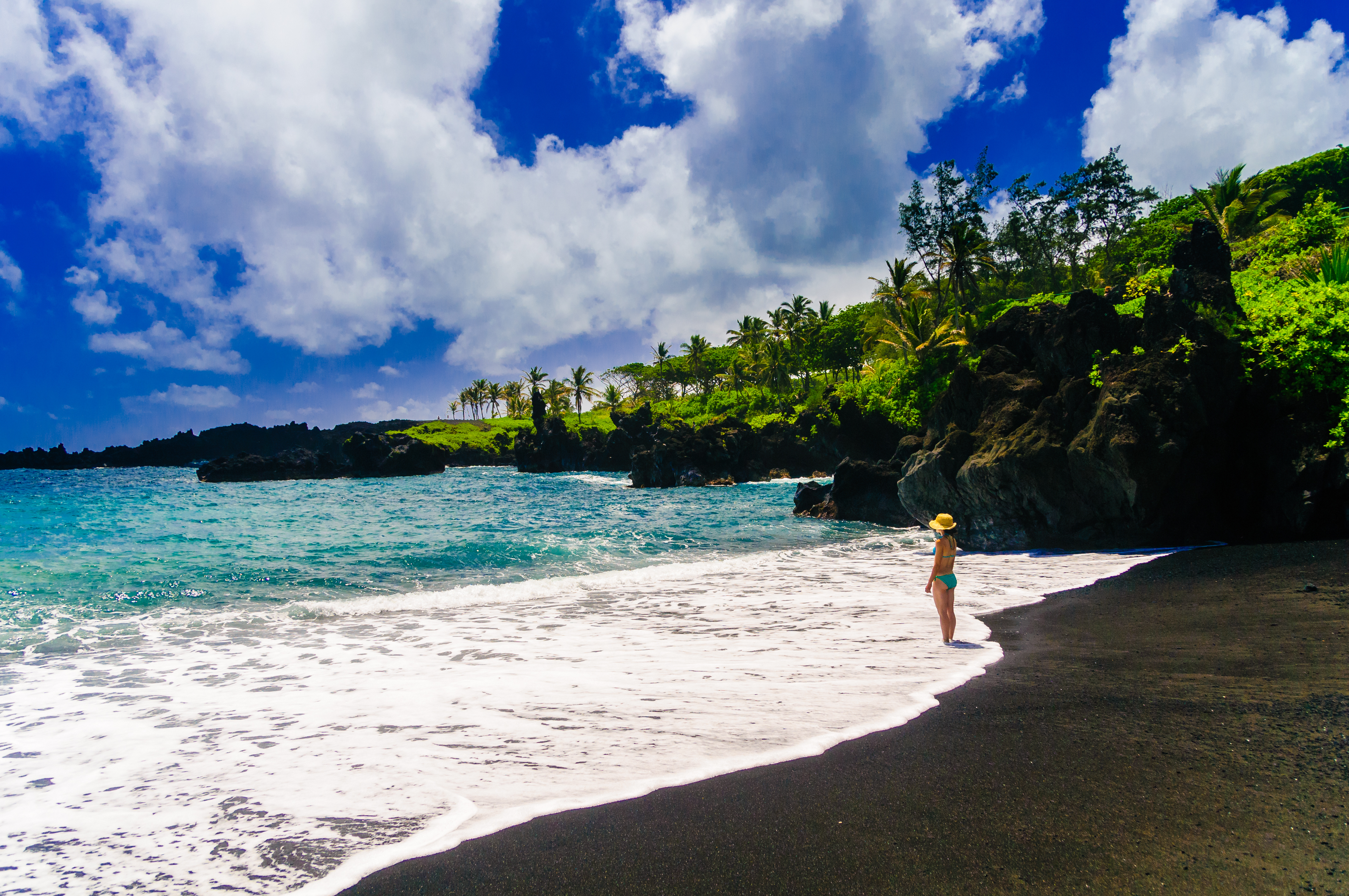 Shutterstock 220702594 Black Sand Beach On The Road To Hana, Maui, Hawaii, USA
