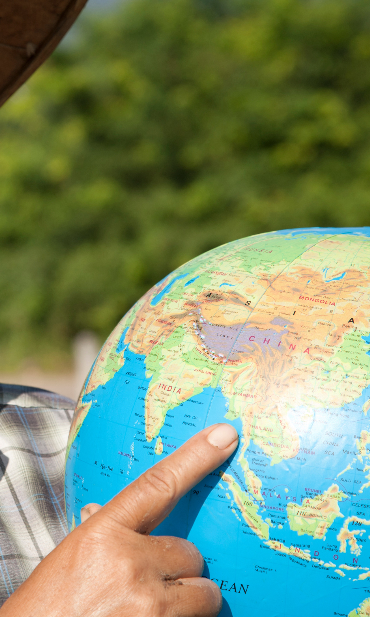 Woman Pointing Out Thailand
