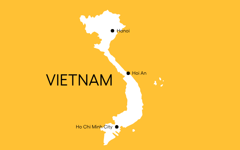 Vietnam Kort Med Hoi An