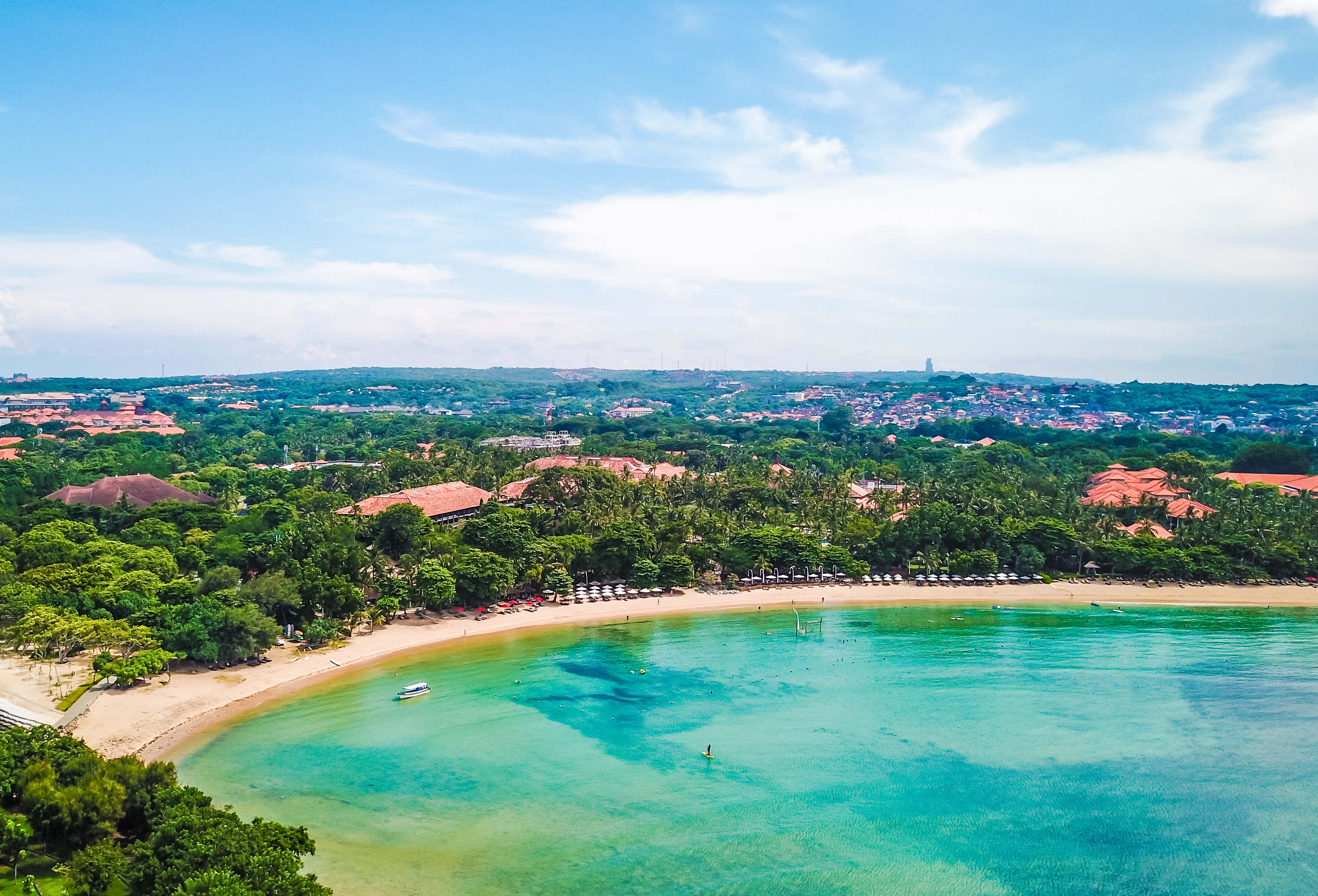 Shutterstock 1369394981 (Aerial View Of Nusa Dua Beach In Bali Indonesia With Bay And A Turquoise Sea Taken Above From The Sea During Spring With A Drone)
