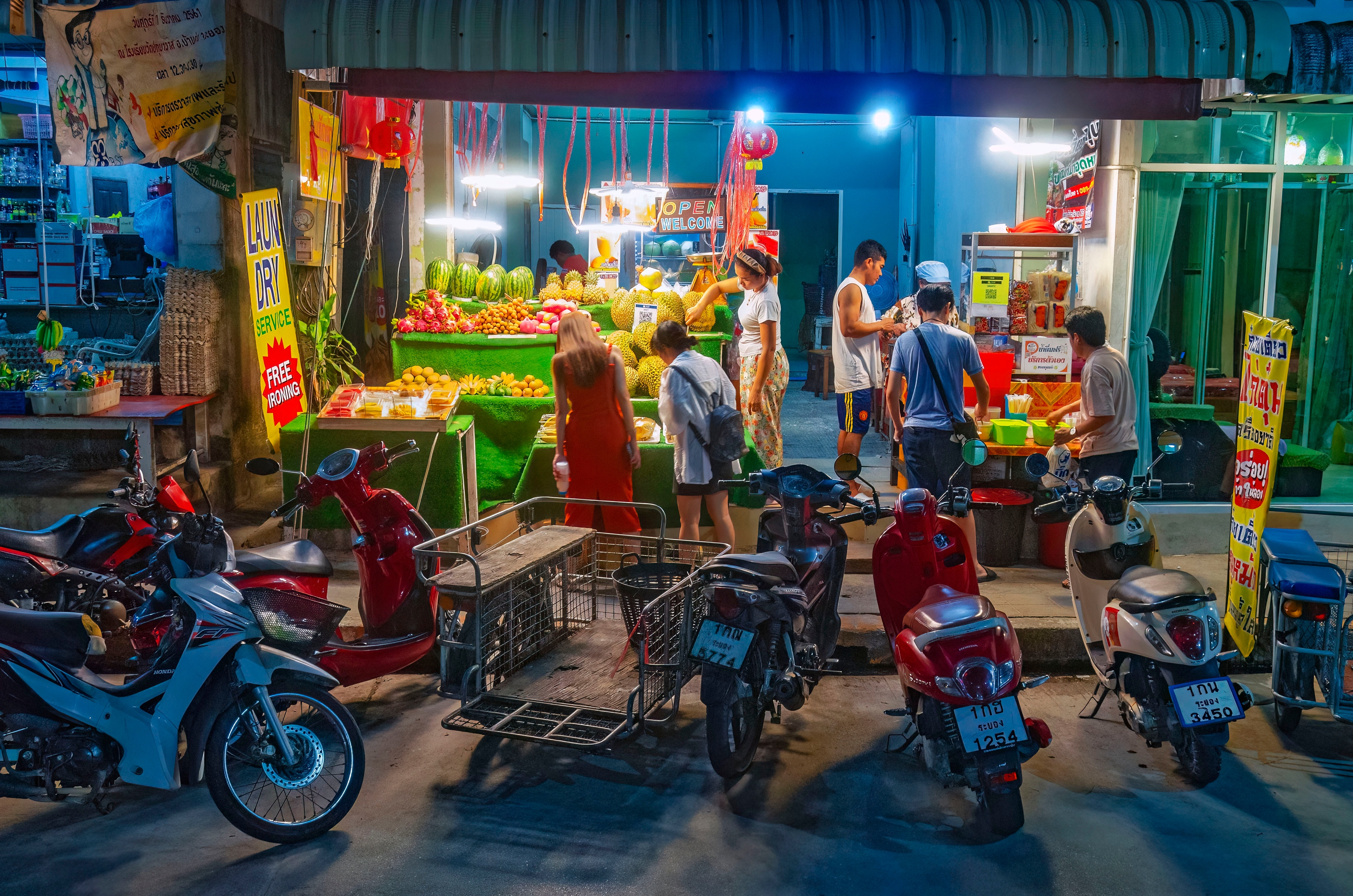 Shutterstock 2475862657 (Koh Samet, Thailand March 6, 2024 Grocery Store At Night In Koh Samet Village.)