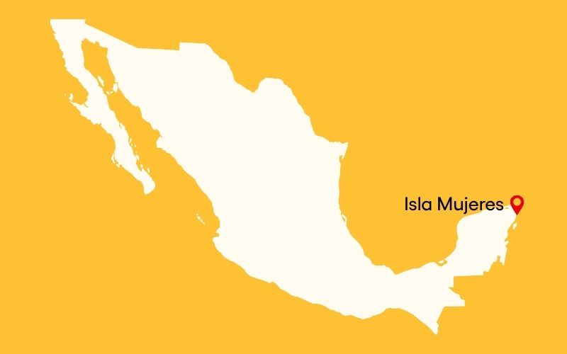 Isla Mujeres På Kort