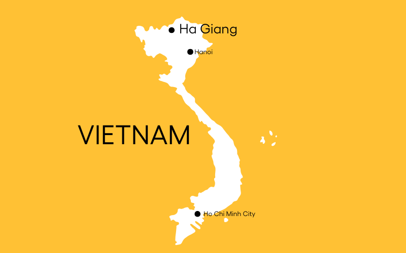 Ha Giang Vietnam Kort