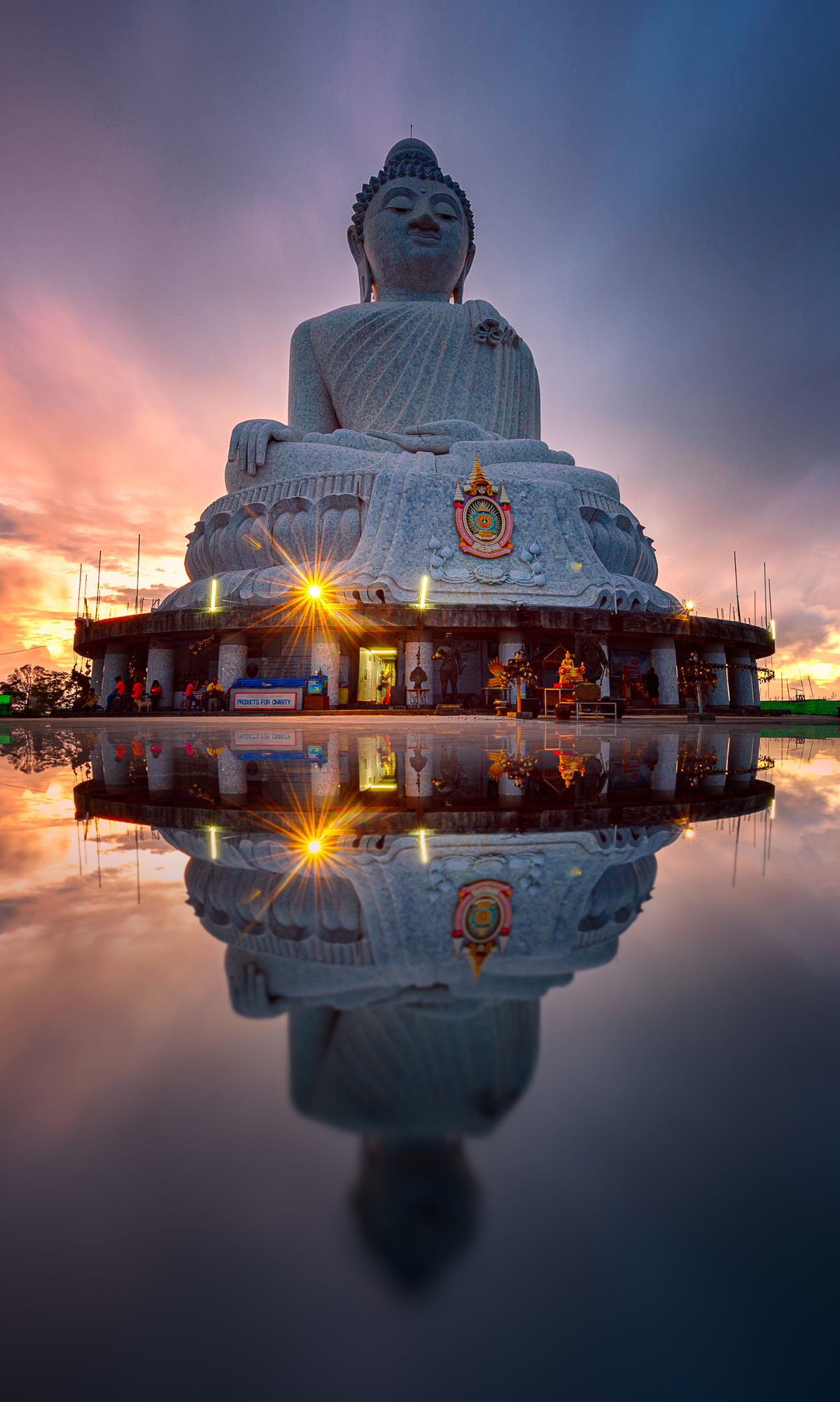 Big Buddha Statue Landmark Of Phuket Thailand On Sunrise And Refection