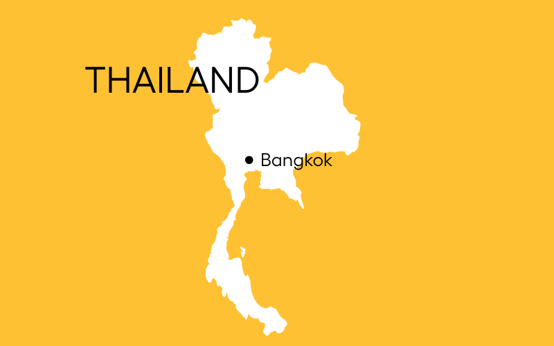 Kort Med Bangkoks Placering I Thailand