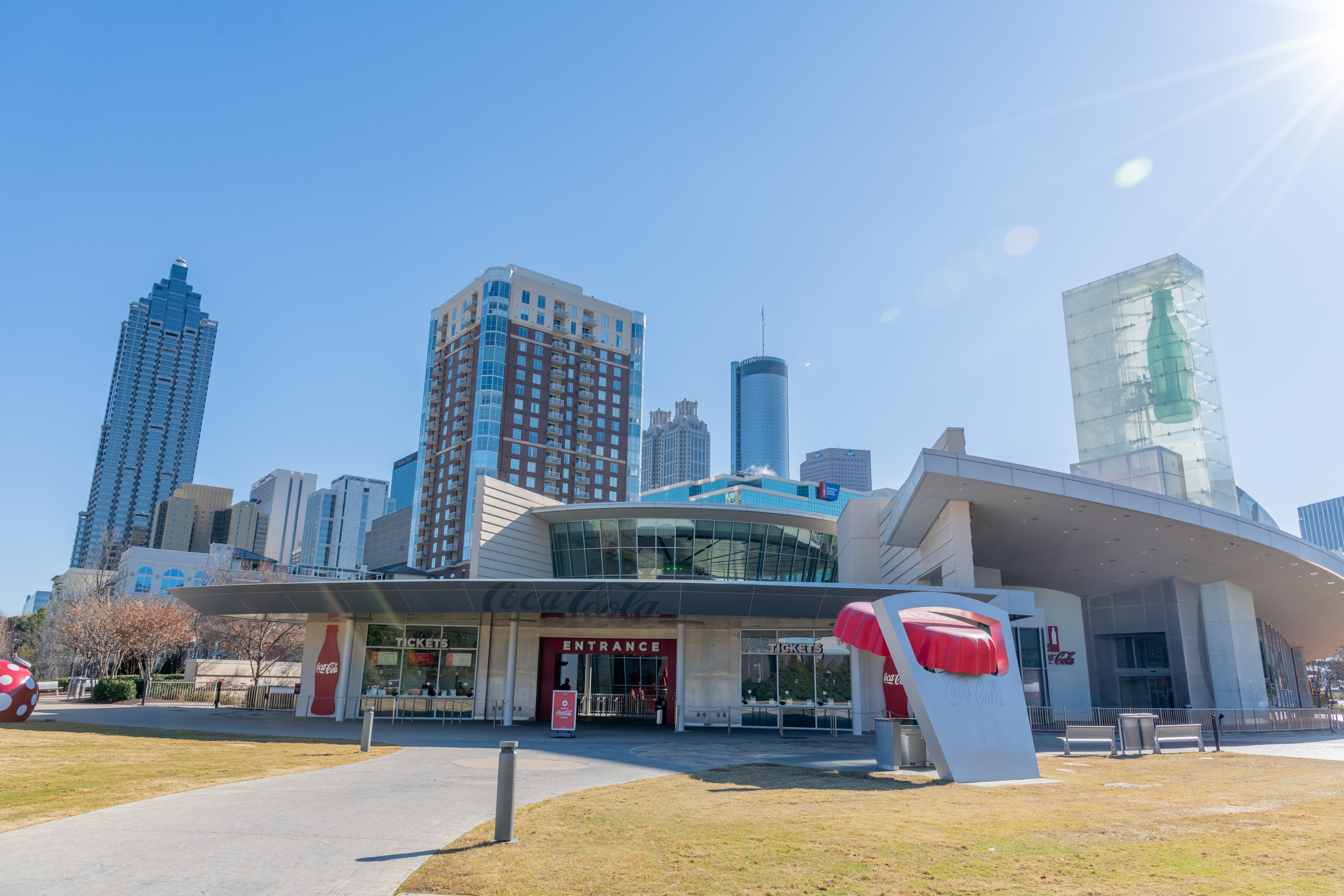 Shutterstock 1646789590 Atlanta, Georgia December 20, 2019 World Of Coca Cola Museum In The City Of Atlanta. The World Of Coca Cola Museum Opened On August 3, 1990.