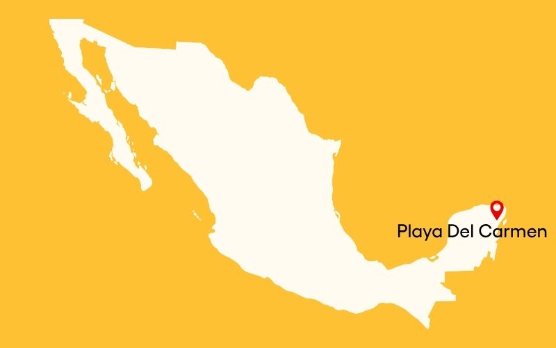 Playa Del Carmen På Kort